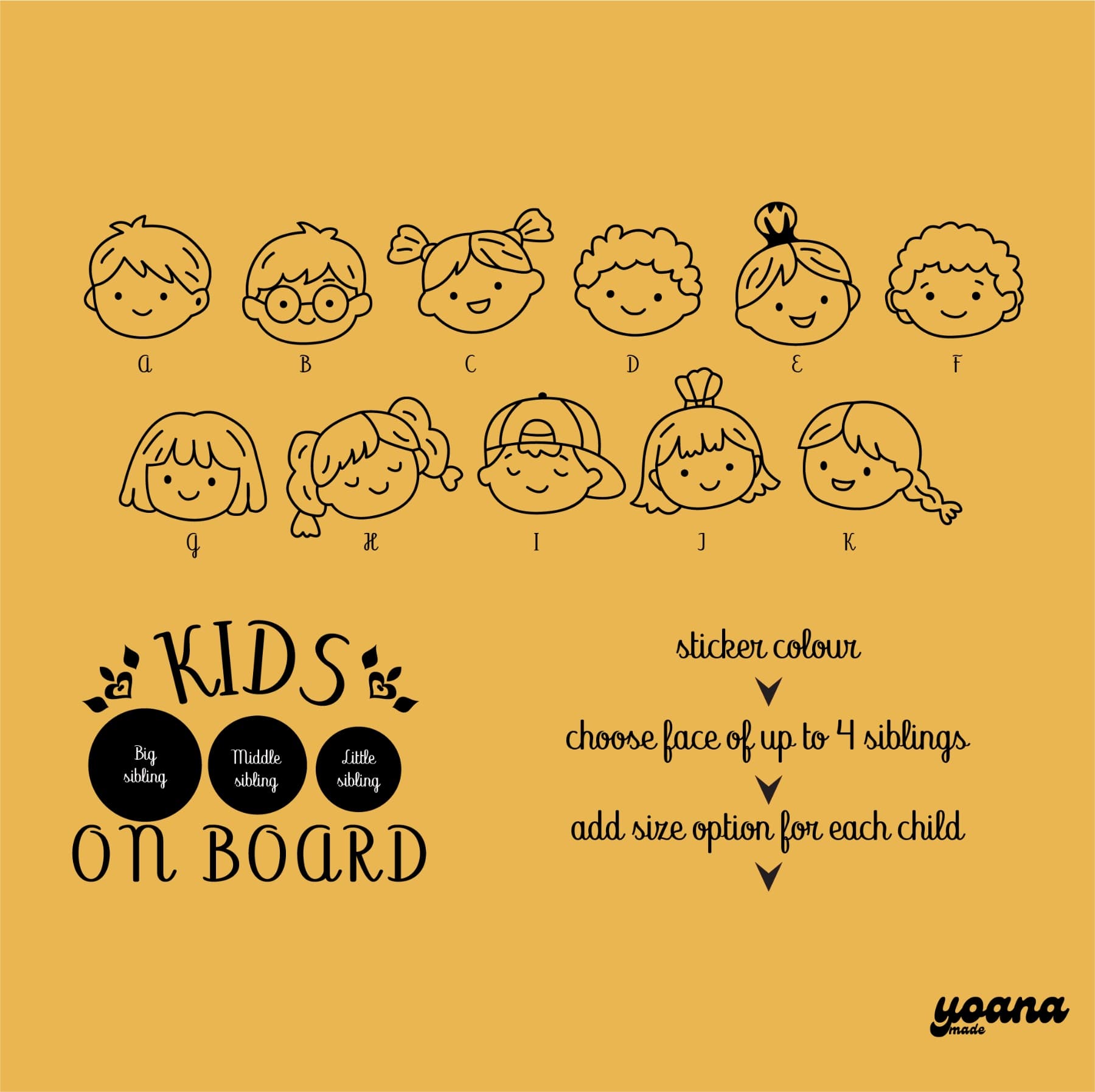 Kids on Board car decal for Families, photo 4